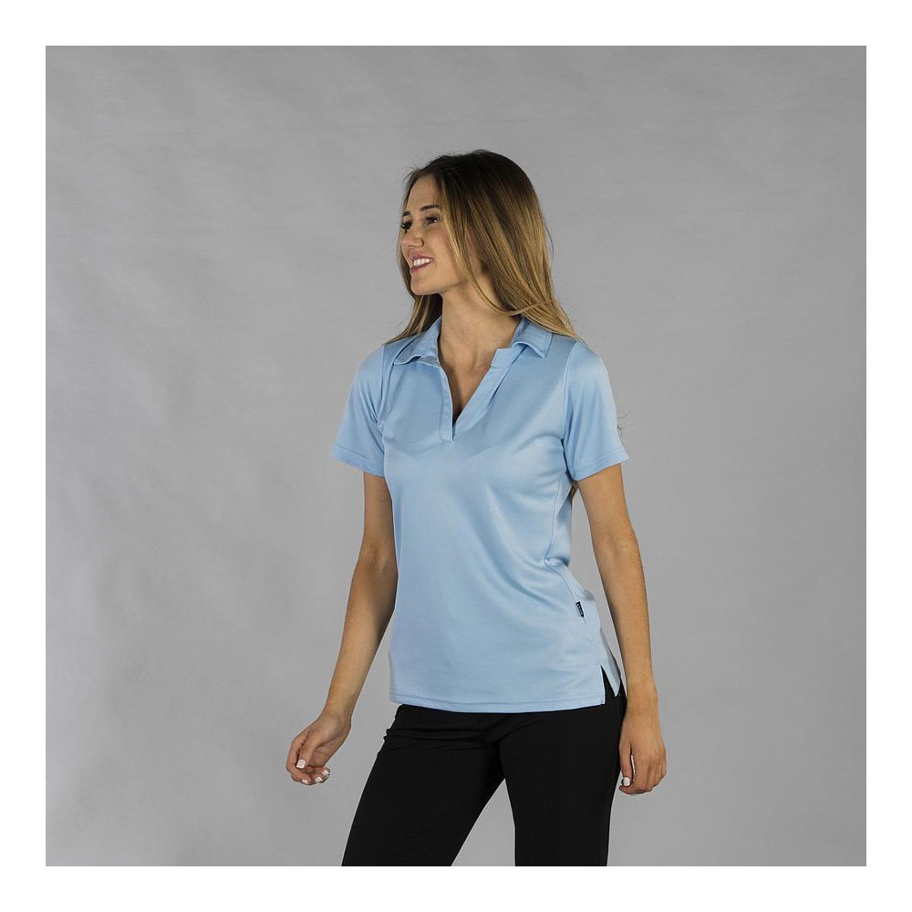 polo de hostelería para mujer tejido interlock Garys 850002 celeste