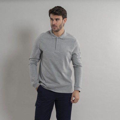 Polo de trabajo para hombre algodón Garys  850008 gris mezcla