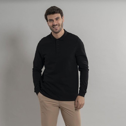 Polo de trabajo para hombre algodón Garys  850008 negro