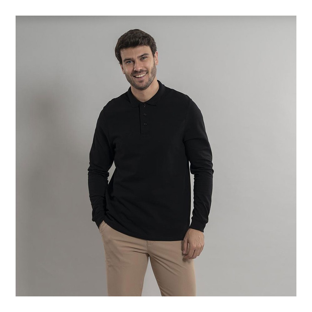 Polo de trabajo para hombre algodón Garys  850008 negro