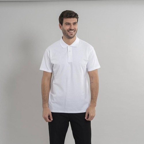 Polo trabajo industrial hombre algodón Garys 850009 blanco