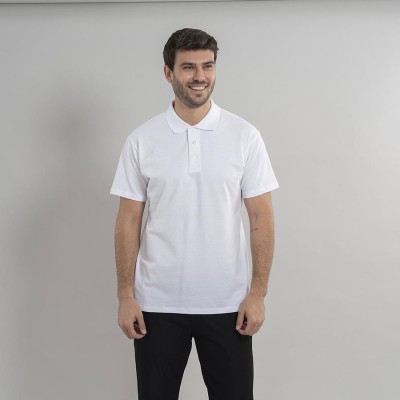 Polo trabajo industrial hombre algodón Garys 850009 blanco
