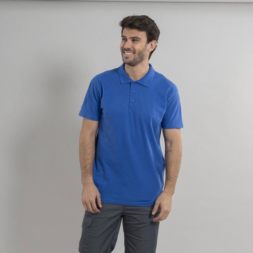 Polo trabajo industrial hombre algodón Garys 850009 azul royal