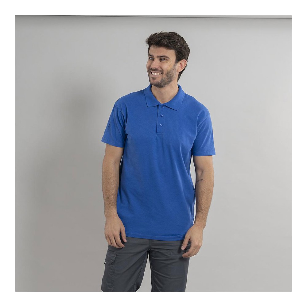 Polo trabajo industrial hombre algodón Garys 850009 azul royal