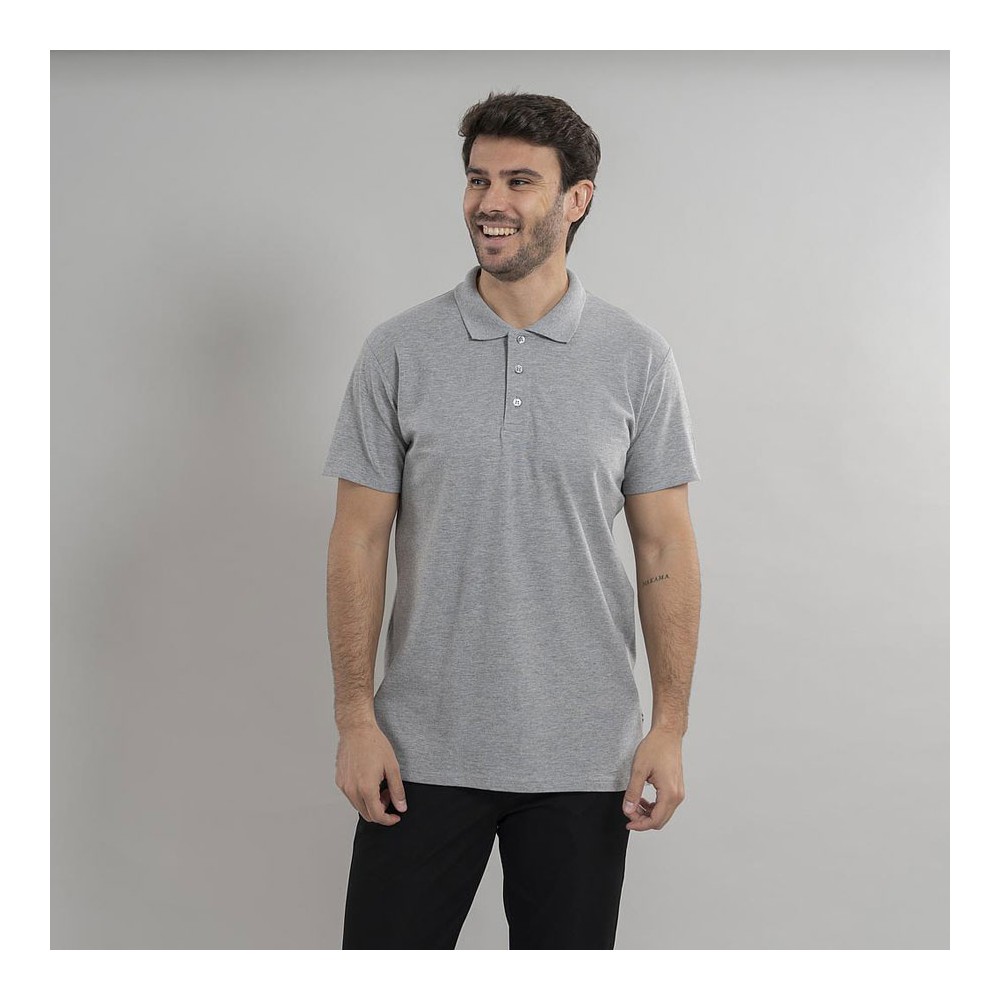 Polo trabajo industrial hombre algodón Garys 850009 gris mezcla