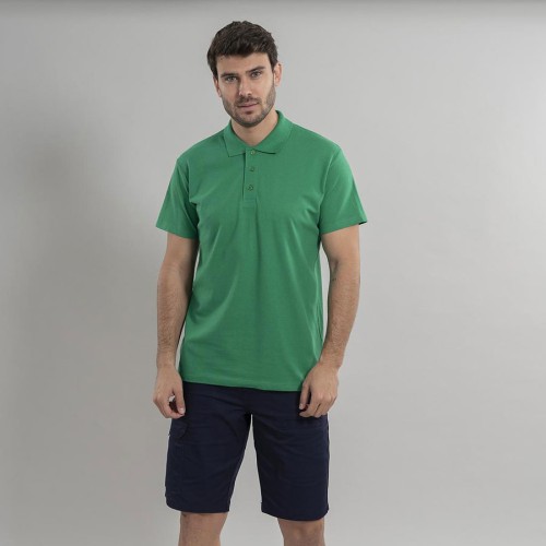 Polo trabajo industrial hombre algodón Garys 850009 verde pradera