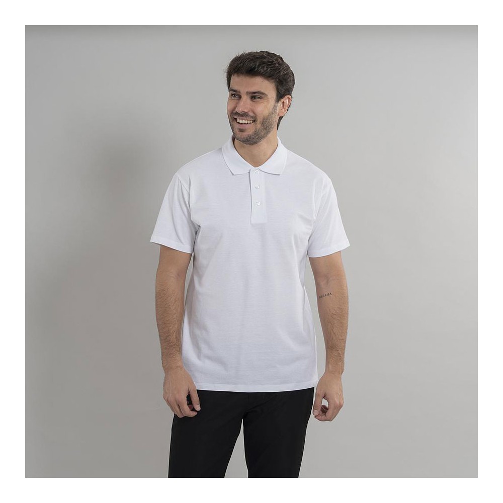 Polo de trabajo para hombre manga corta olvera Garys 850011 blanco