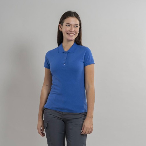 Polo trabajo industrial mujer algodón peinado Garys 850016 azul royal