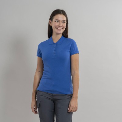 Polo trabajo industrial mujer algodón peinado Garys 850016 azul royal