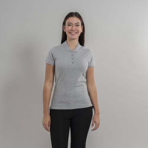 Polo trabajo industrial mujer algodón Garys 850016 gris mezcla
