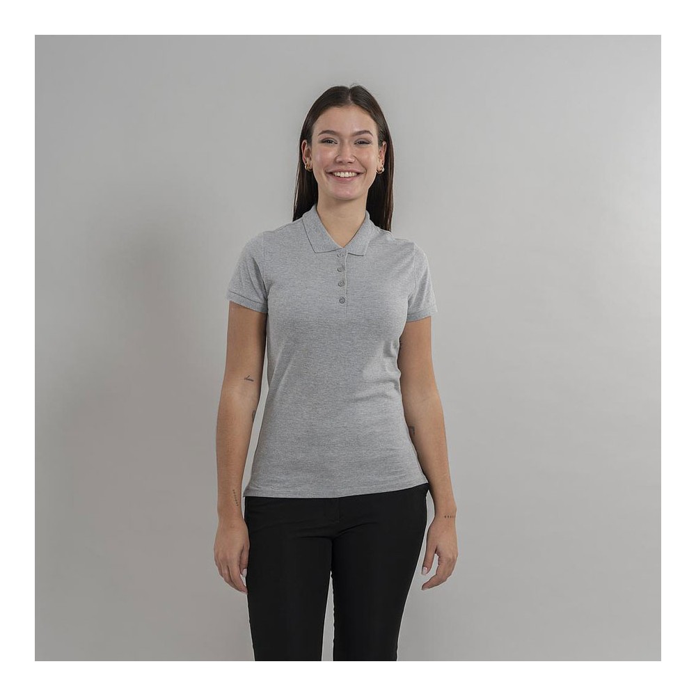 Polo trabajo industrial mujer algodón Garys 850016 gris mezcla
