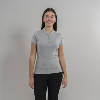 Polo trabajo industrial mujer algodón Garys 850016 gris mezcla