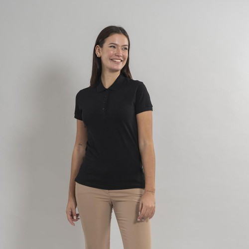 Polo trabajo industrial mujer algodón Garys 850016 negro