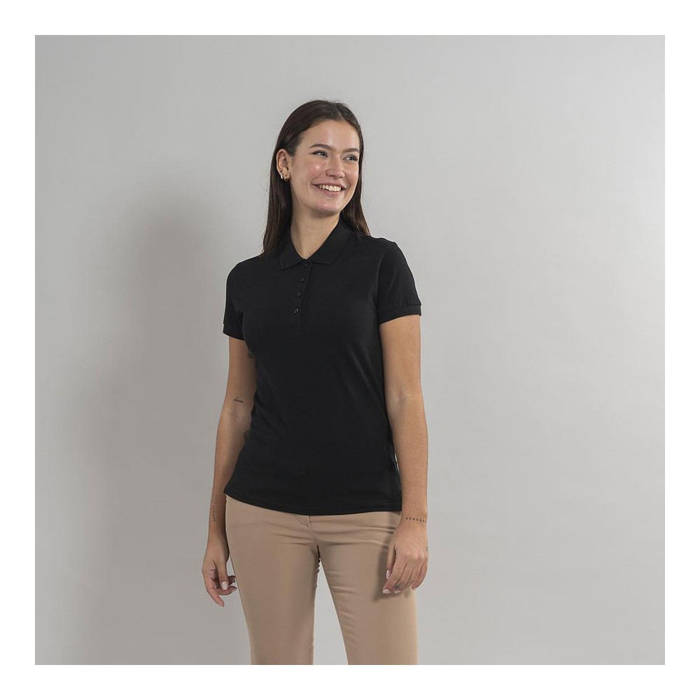 Polo trabajo industrial mujer algodón Garys 850016 negro