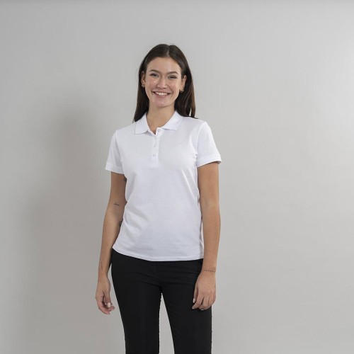 Polo trabajo industrial mujer algodón Garys 850016 blanco