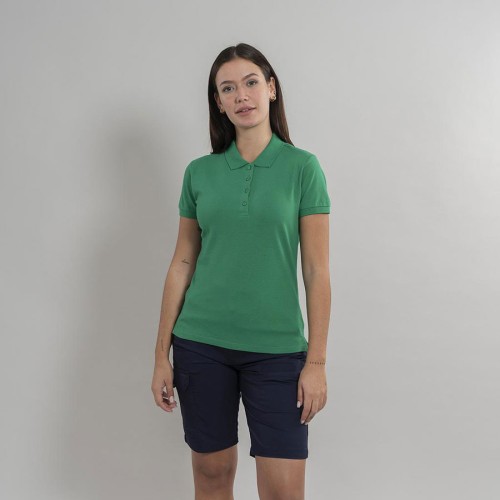 Polo trabajo industrial mujer algodón Garys 850016 verde pradera