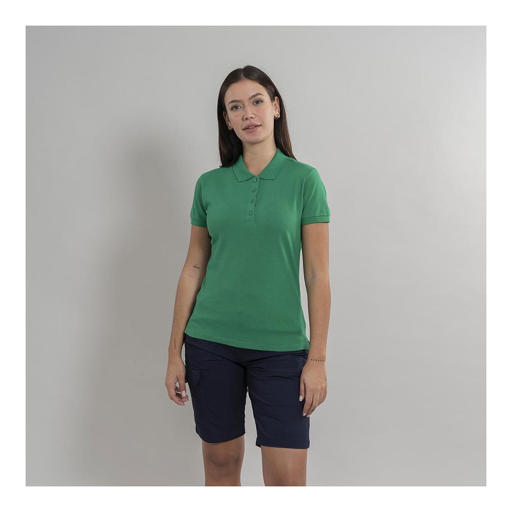 Polo trabajo industrial mujer algodón Garys 850016 verde pradera