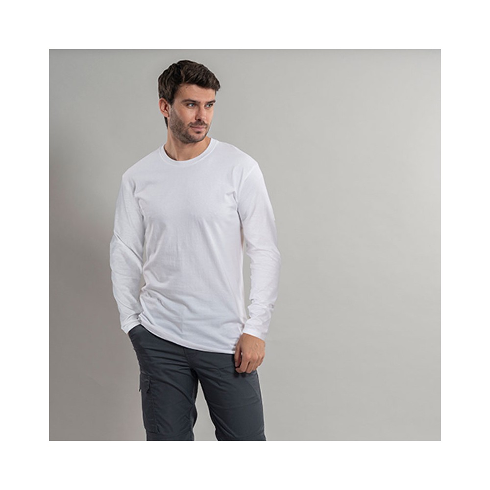 Camiseta de trabajo industrial para hombre 100% algodón Garys 850019 blanco