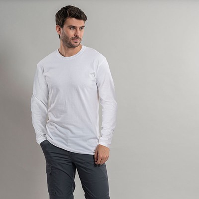 Camiseta de trabajo industrial para hombre 100% algodón Garys 850019 blanco