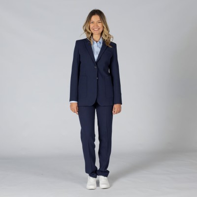 Pantalón de oficina para mujer con bolsillos welfare Garys 700015 Marino