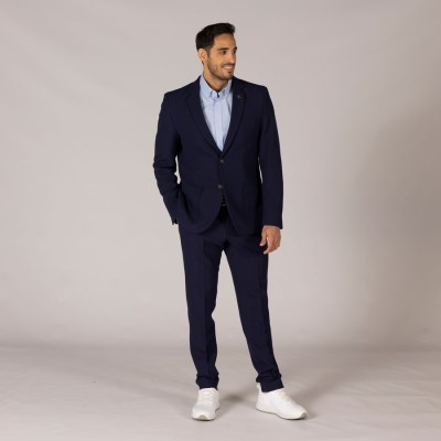 Pantalón de oficina para hombre con bolsillos welfare Garys 700015 Marino