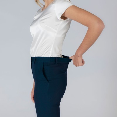 Pantalón de azafata con goma trasera trivial Garys 700006 marino
