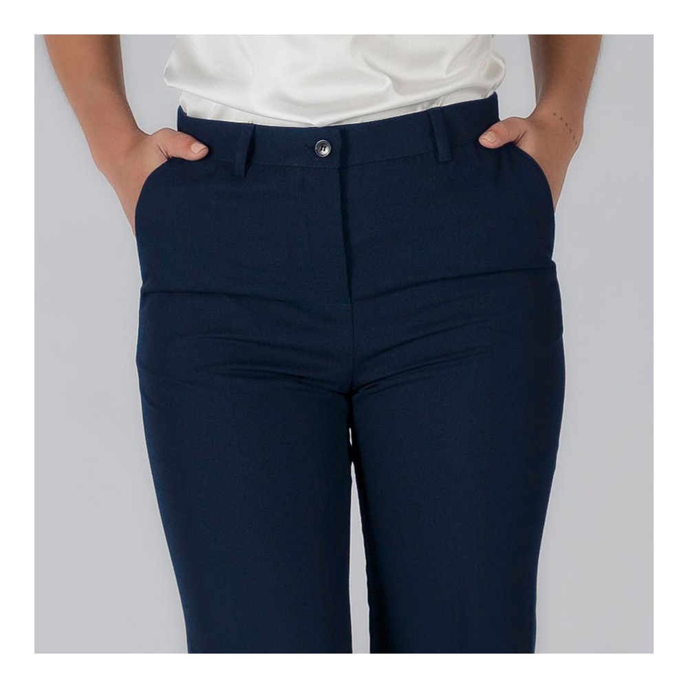 Pantalón de azafata con goma trasera trivial Garys 700006 marino