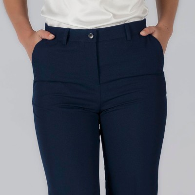 Pantalón de azafata con goma trasera trivial Garys 700006 marino