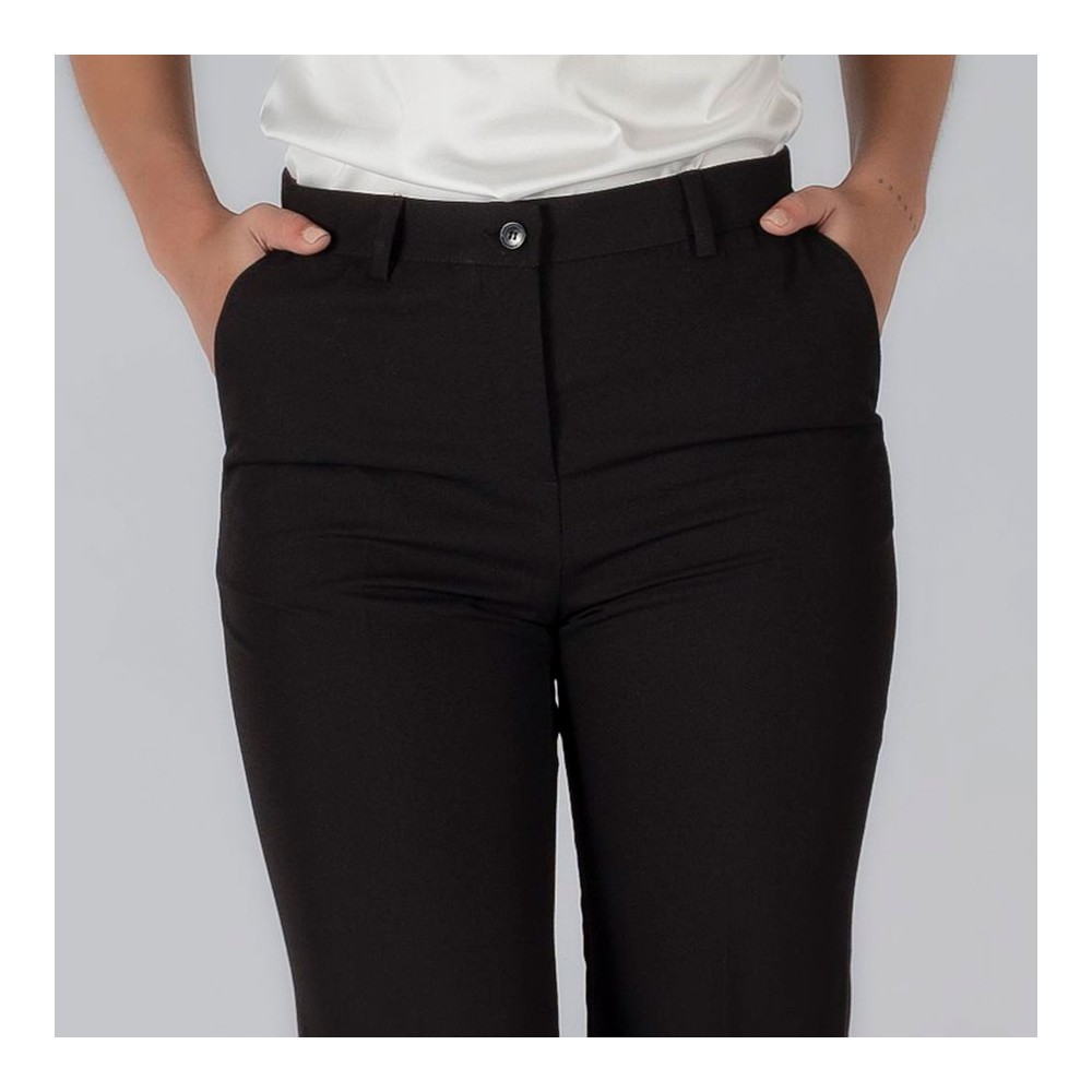 Pantalón de azafata con goma trasera trivial Garys 700006 negro