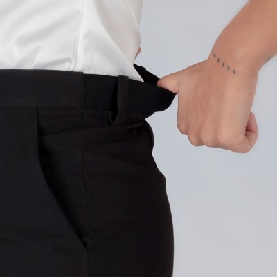 Pantalón de azafata con goma trasera trivial Garys 700006 negro