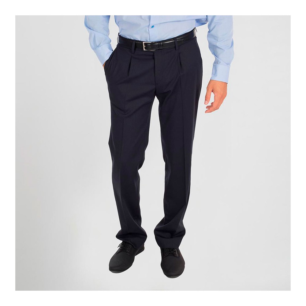 Pantalón para directivo con pinzas confort Garys 792100 marino