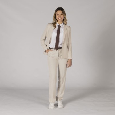 Pantalón de trabajo mujer elástico XLINEN Garys 700011 beige