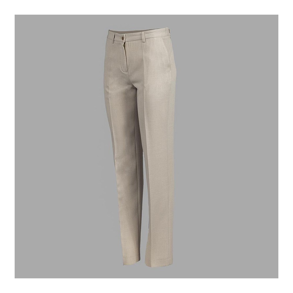 Pantalón de trabajo mujer elástico XLINEN Garys 700011 beige