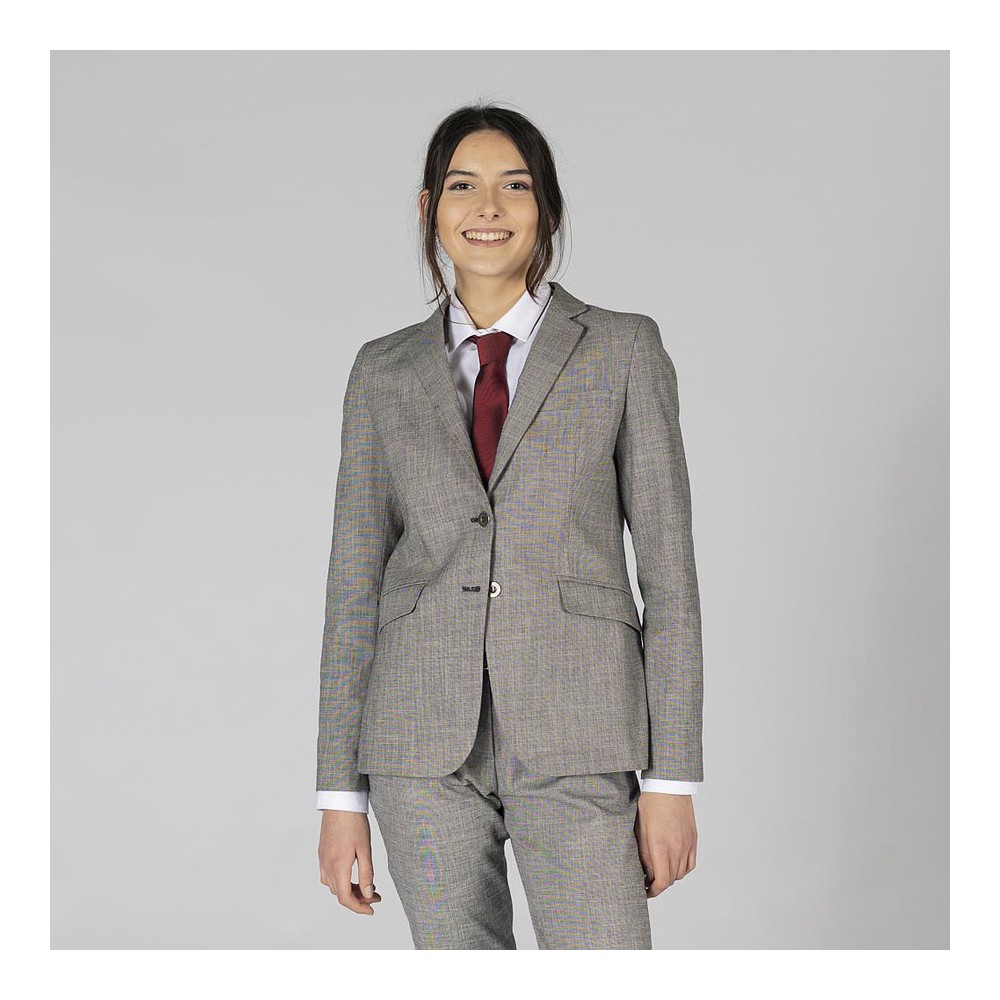 Americana profesional de mujer cheviot Garys 800014 gris cheviot