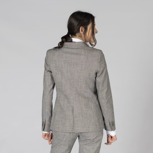 Americana profesional de mujer cheviot Garys 800014 gris cheviot
