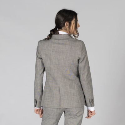 Americana profesional de mujer cheviot Garys 800014 gris cheviot