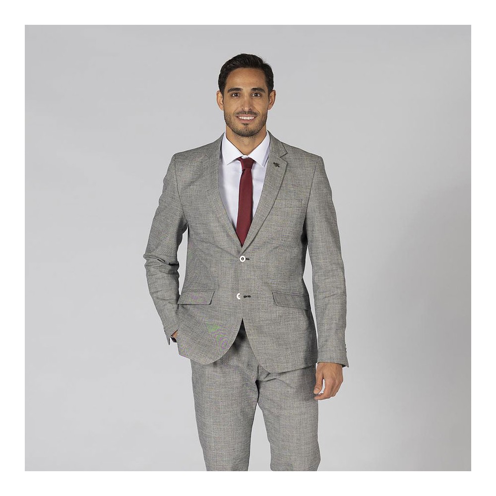 Americana profesional ejecutivo cheviot Garys 800008 gris cheviot