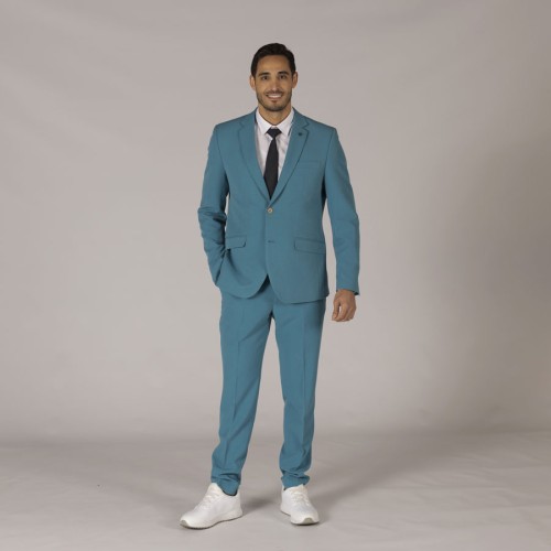 Pantalón periodista con bolsillos XLINEN Garys 700009 turquesa