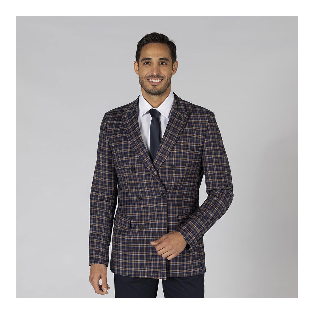 Americana  trabajo a cuadros hombre welsh Garys 800019