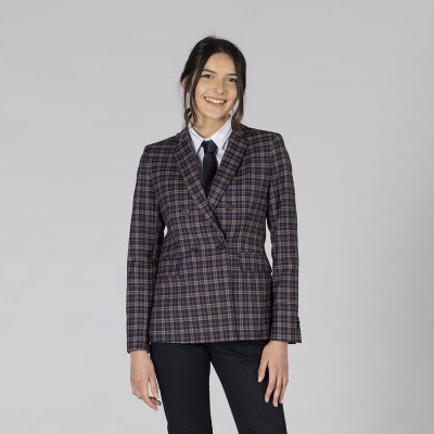 Americana trabajo a cuadros mujer welsh Garys 800019