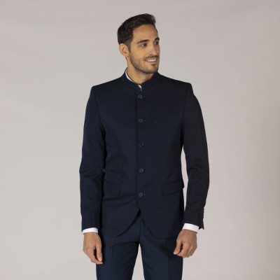 Americana trabajo hombre cuello mao Garys 800005 marino