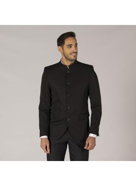 Americana trabajo hombre cuello mao Garys 800005 negro