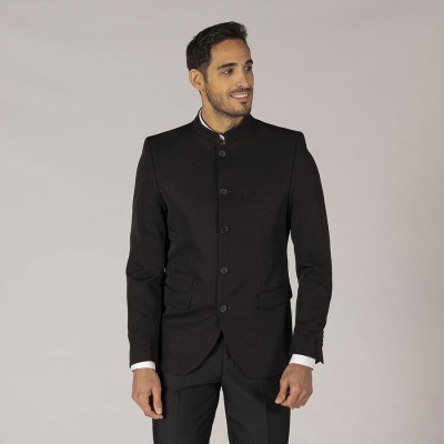 Americana trabajo hombre cuello mao Garys 800005 negro