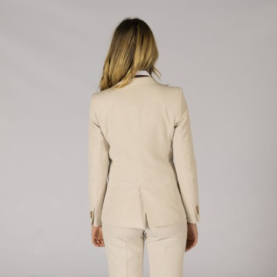 Americana laboral mujer XLINEN Garys 800025 beige