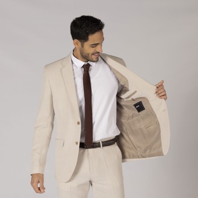 Americana laboral hombre XLINEN Garys 800024 beige