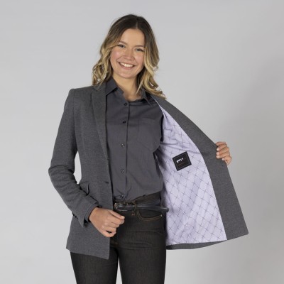 Americana de trabajo mujer knitsuit Garys 800023 gris marengo