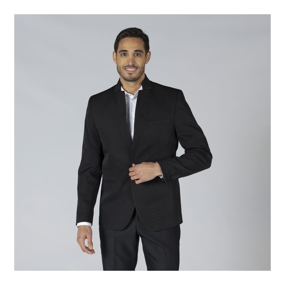 Americana laboral hombre solapa invertida Garys 800001 negro