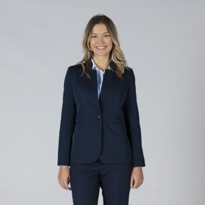 Americana laboral mujer solapa invertida Garys 800002 marino