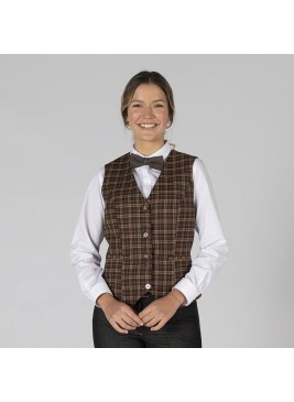 Chaleco de Trabajo para Mujer Cuadros welsh Garys 950005 Marron