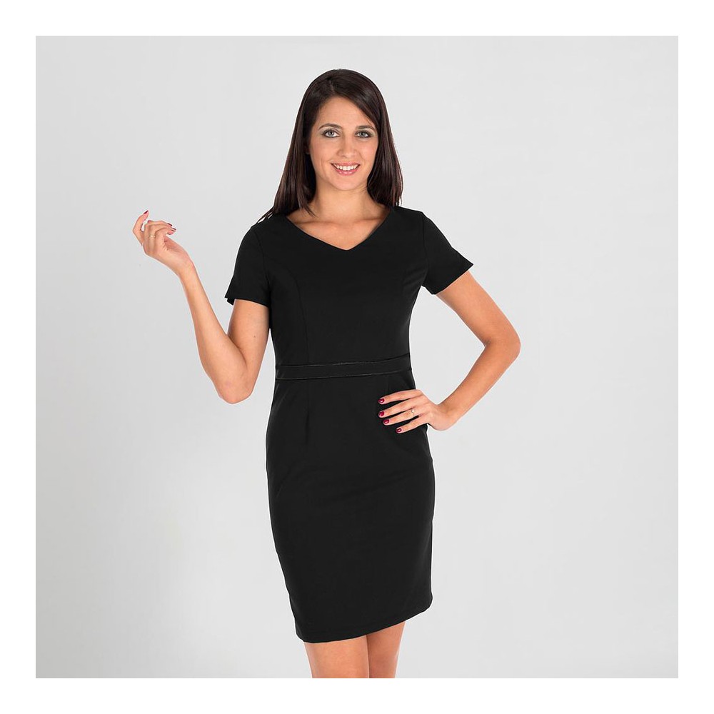 Vestido de mujer con manga corta trivial Garys 555800 Negro